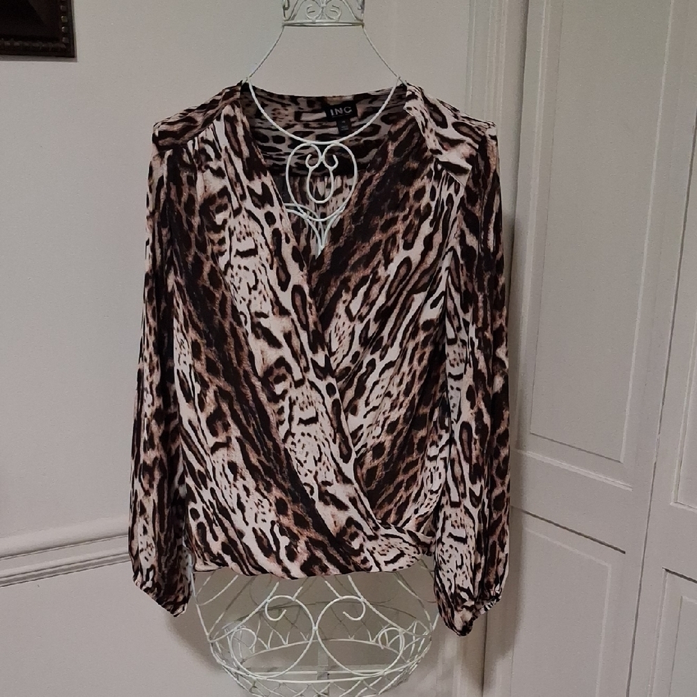 INC International Concepts Women's Animal Print Blouse